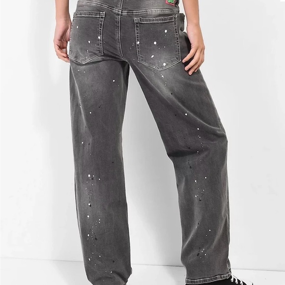 Empyre Tara Splatter Grey Low Rise Denim Skate Jeans - Picture 2 of 9